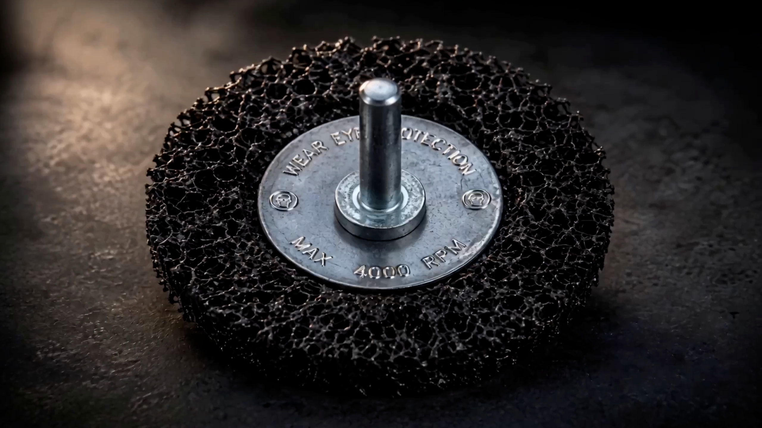 Grinding wheel macro texture for PhotoReel product video